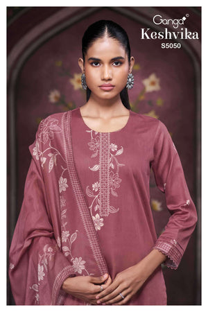 Ganga Fashion Keshvika 5050 Cotton Satin Dress Material