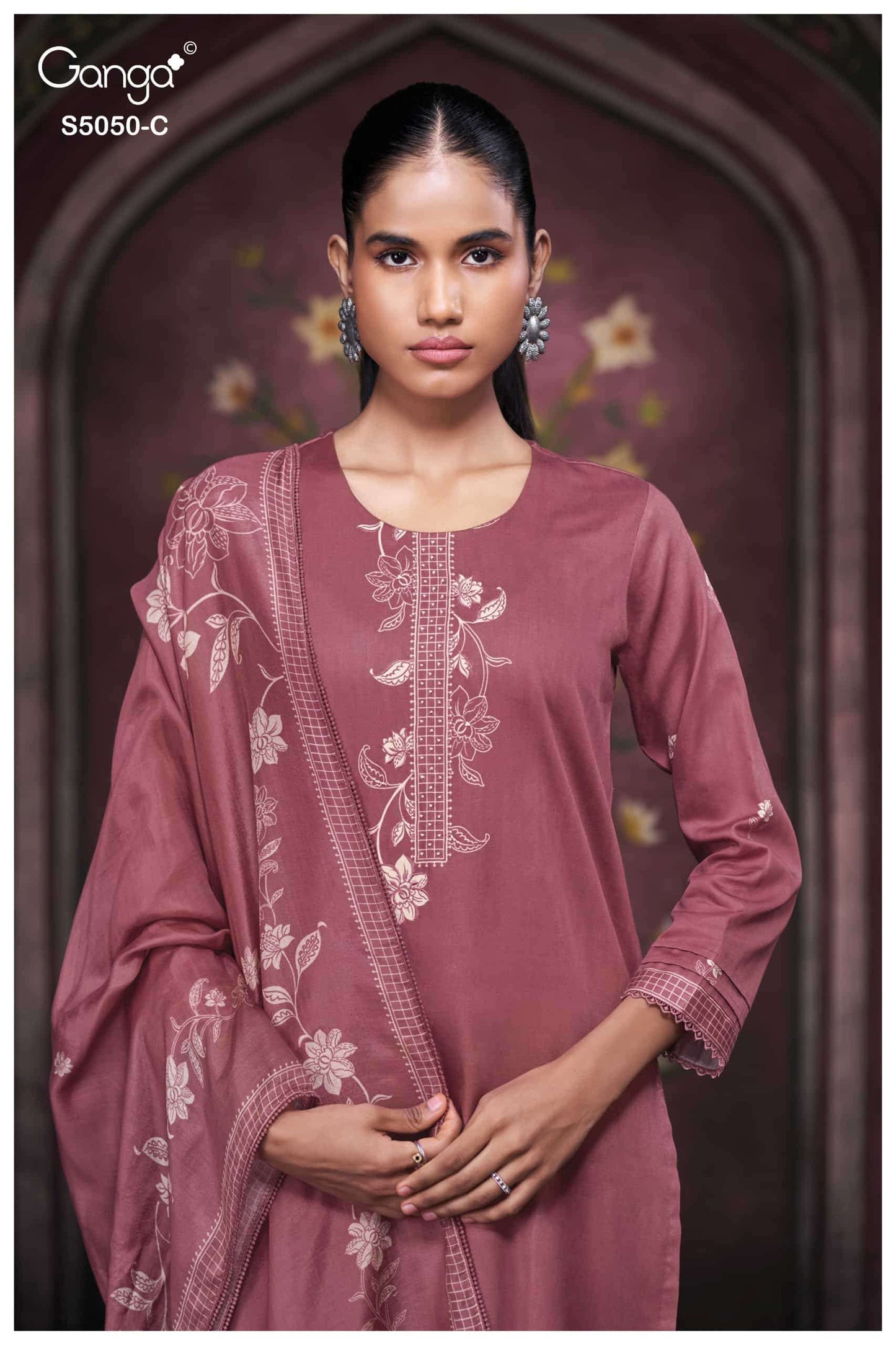 Ganga Fashion Keshvika 5050 Cotton Satin Dress Material
