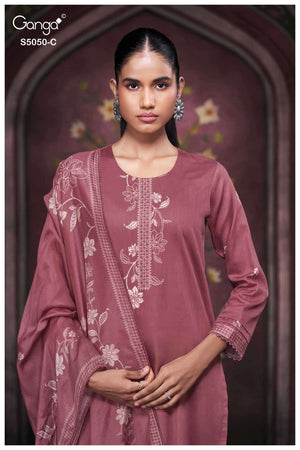 Ganga Fashion Keshvika 5050 Cotton Satin Dress Material