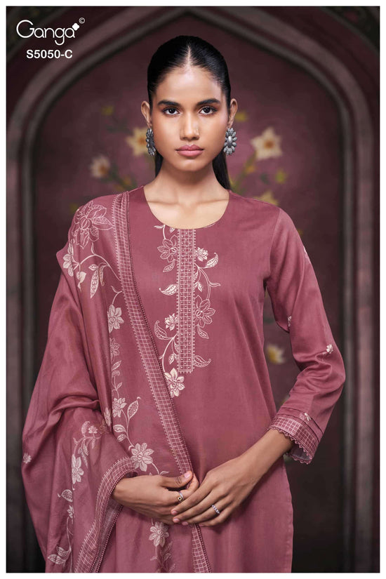 Ganga Fashion Keshvika 5050 Cotton Satin Dress Material