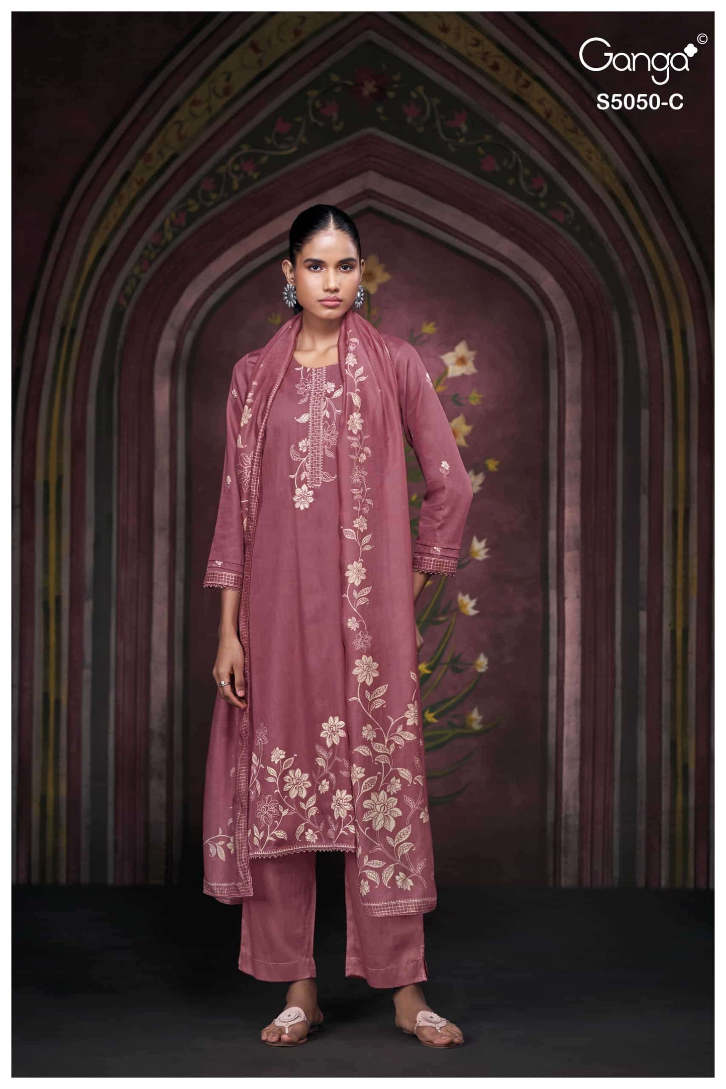 Ganga Fashion Keshvika 5050 Cotton Satin Dress Material