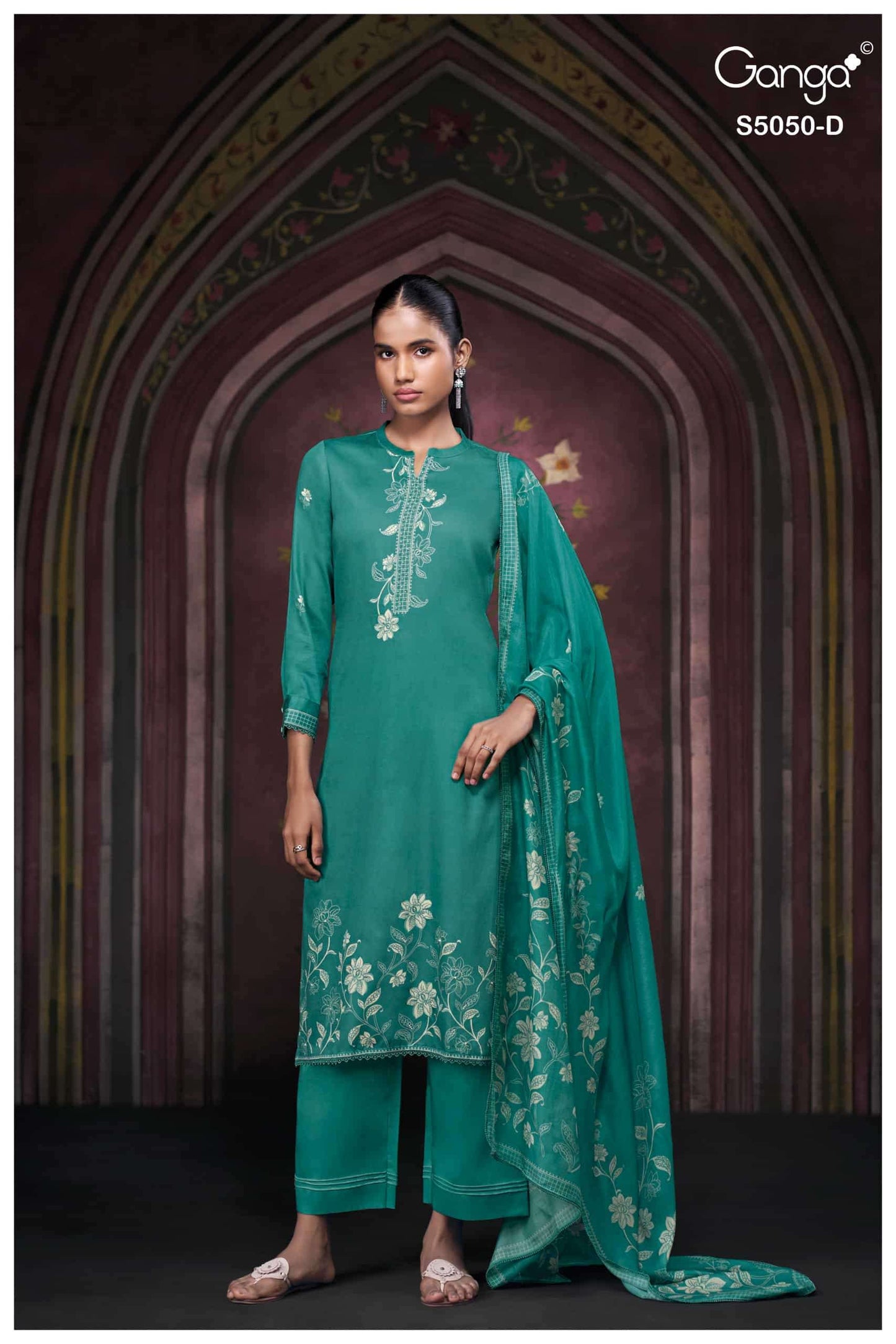 Ganga Fashion Keshvika 5050 Cotton Satin Dress Material