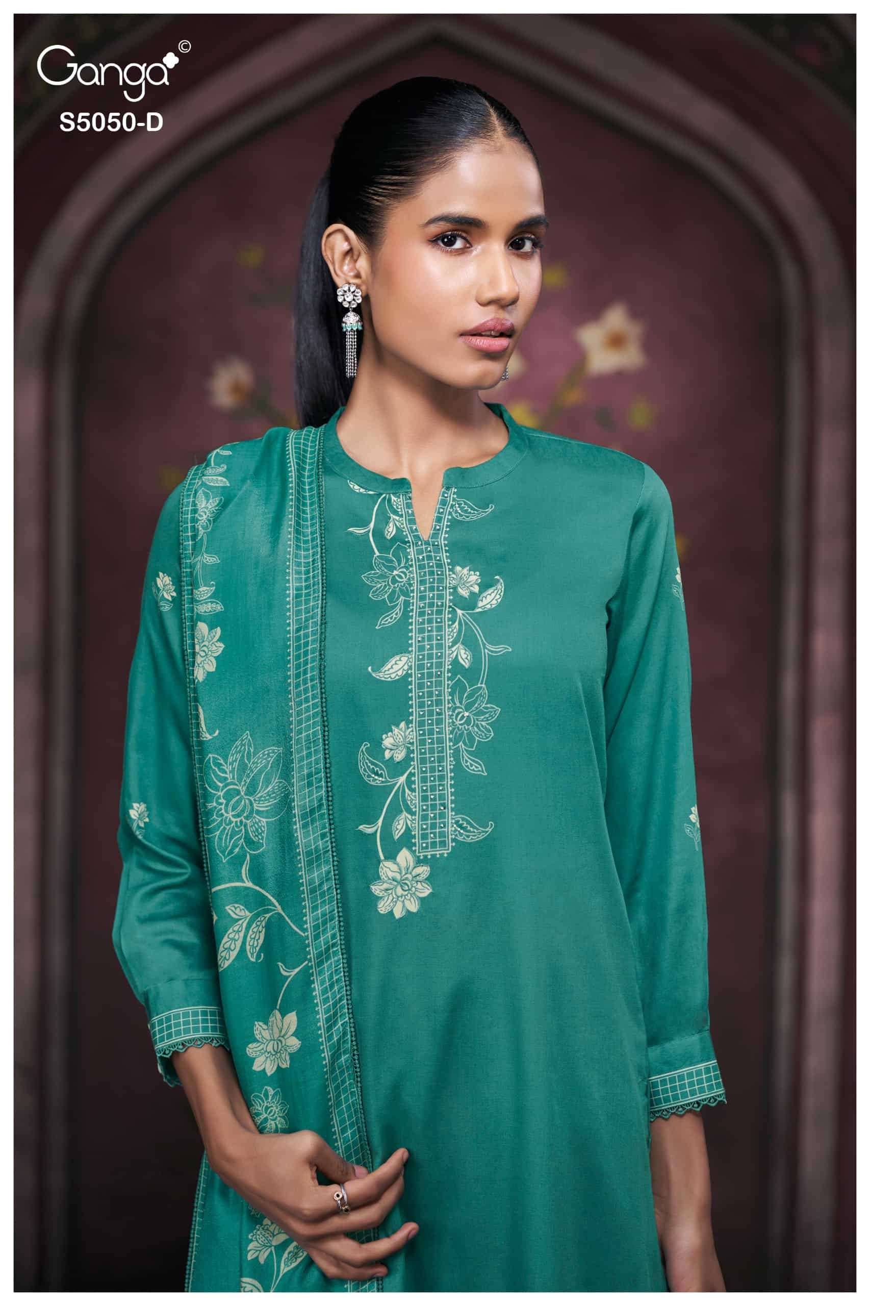 Ganga Fashion Keshvika 5050 Cotton Satin Dress Material