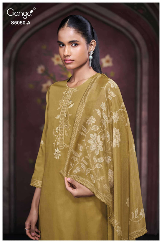 Ganga Fashion Keshvika 5050 Cotton Satin Dress Material