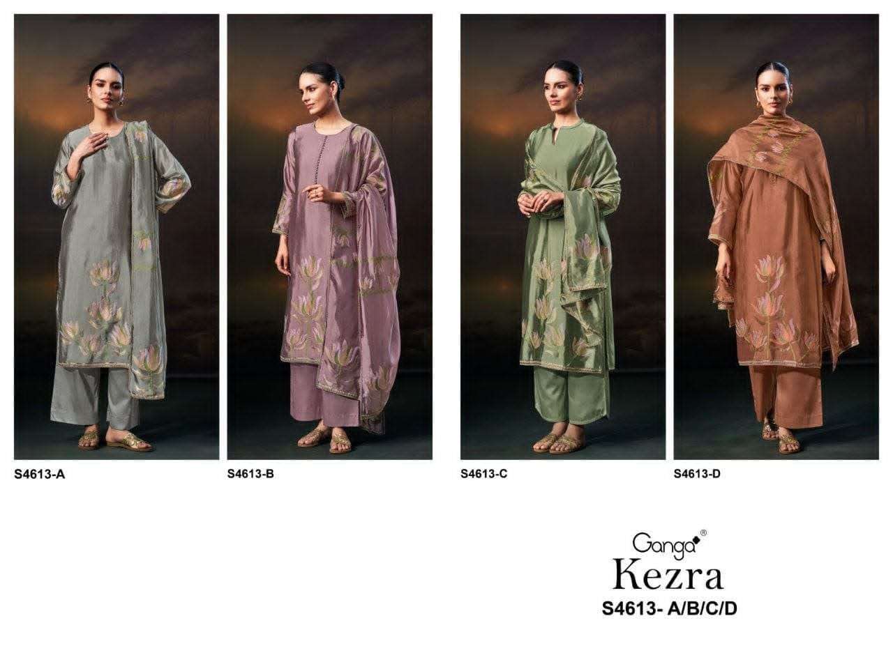 Ganga Fashion Kezra 4613 Pure Viscose Woven Silk Jacquard Designer Dress Material