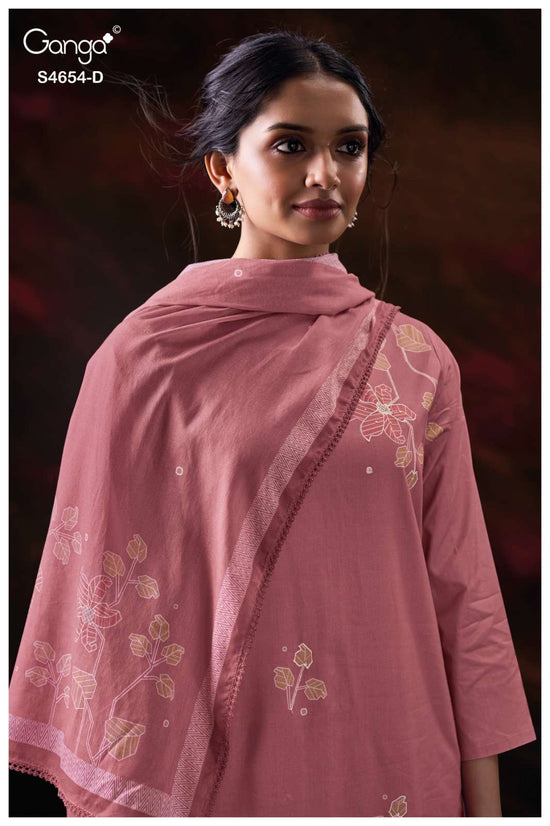 Ganga Fashion Kiarae 4654 Cotton Embroidered Dress Material