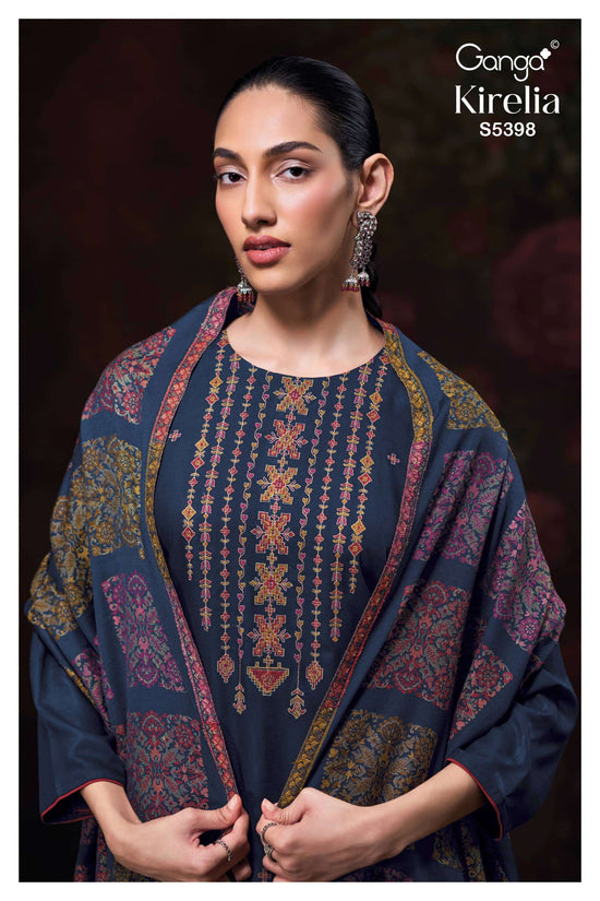 Ganga Fashion Kirelia 5398 Pure Wool Pashmina Salwar Suit