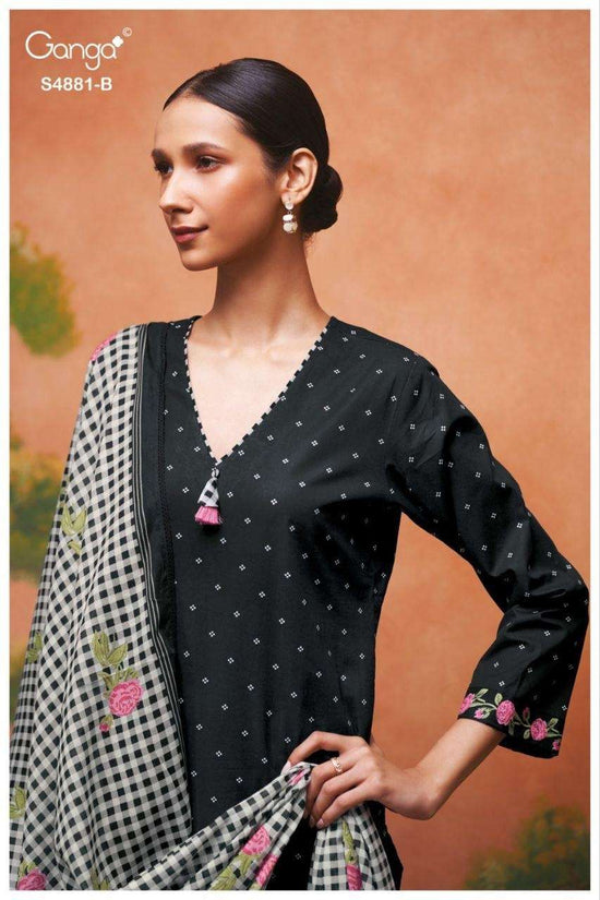 Ganga Fashion Kivika 4881 Premium Cotton Handwork Dress Material