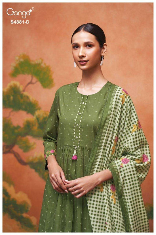 Ganga Fashion Kivika 4881 Premium Cotton Handwork Dress Material