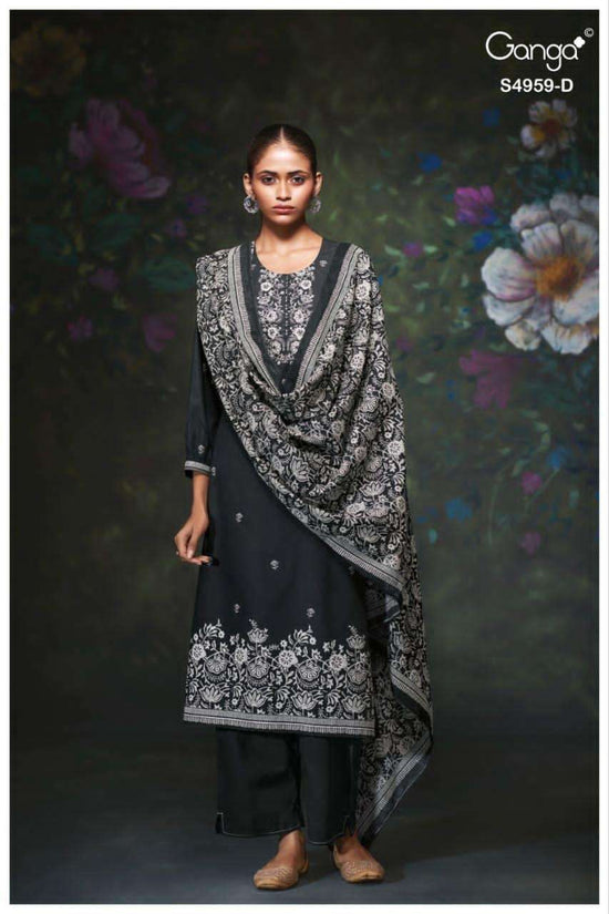 Ganga Fashion Kivira 4959 Cotton Embroidered Dress Material