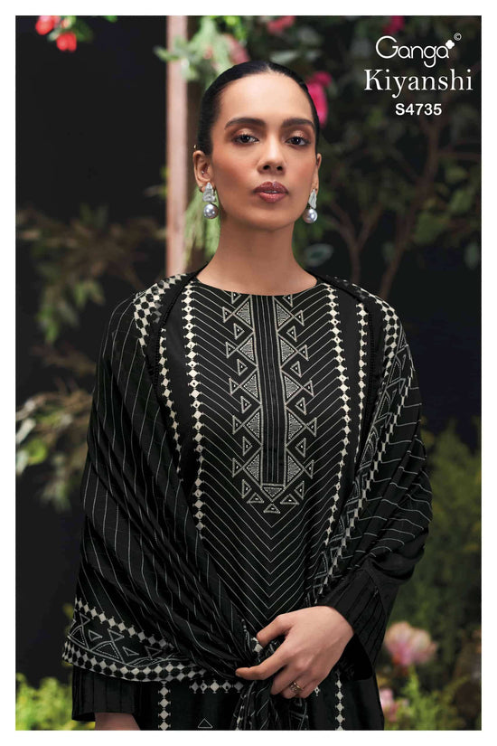 Ganga Fashion Kiyanshi 4735 Premium Cotton Satin Dress Material