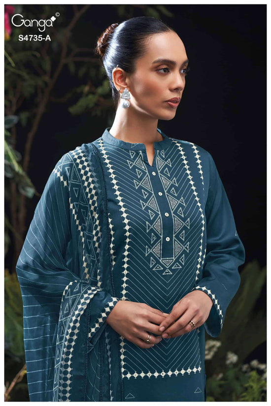Ganga Fashion Kiyanshi 4735 Premium Cotton Satin Dress Material