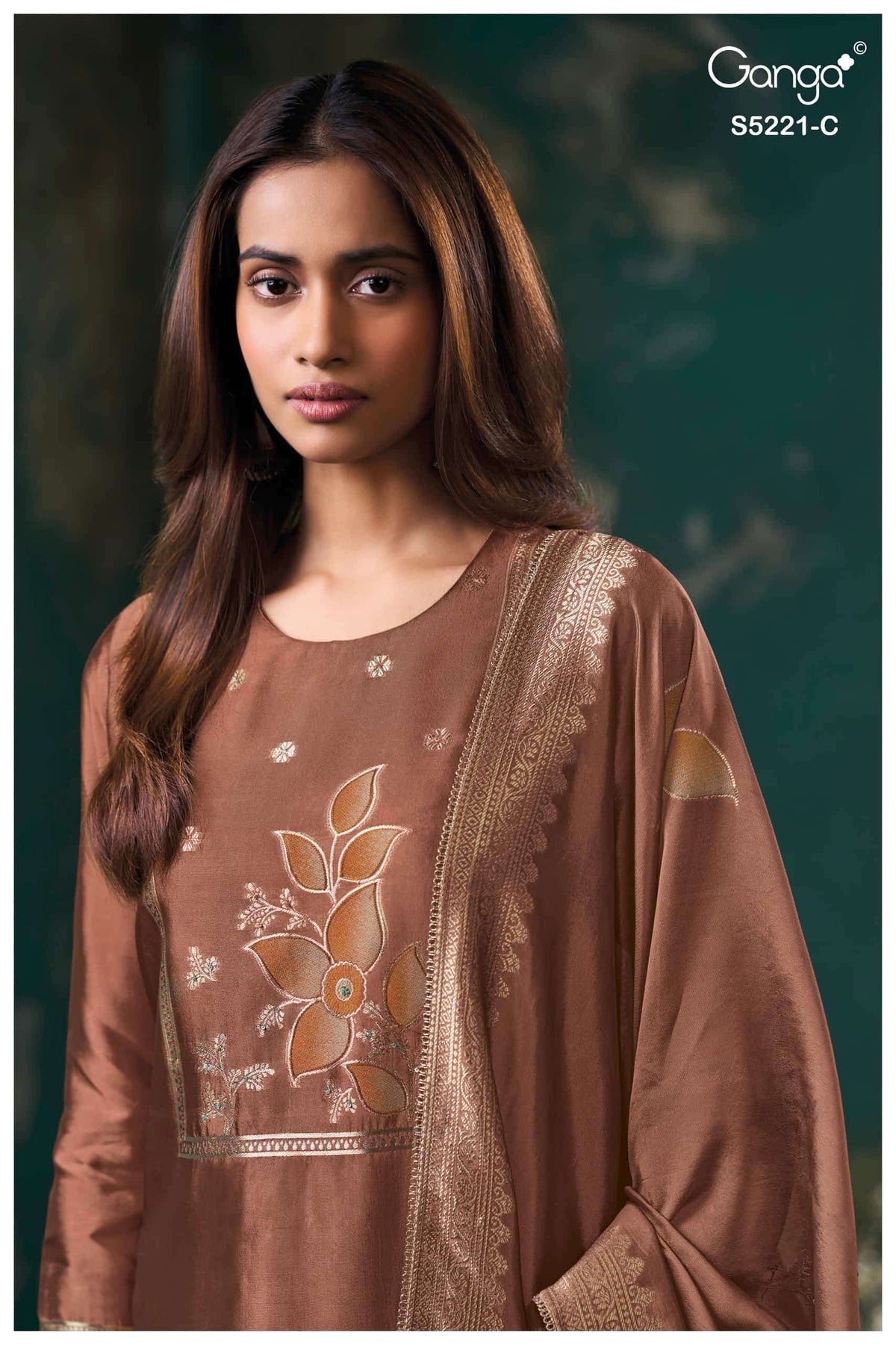 Ganga Fashion Krishvi 5221 Woven Silk Jacquard Designer Dress Material
