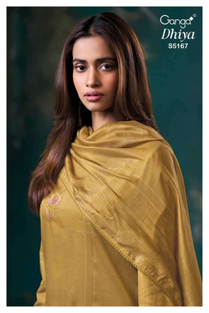Ganga Fashion Dhiya 5167 Corduroy Embroidered Fancy Dress Material