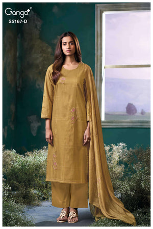 Ganga Fashion Dhiya 5167 Corduroy Embroidered Fancy Dress Material