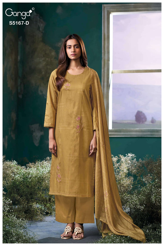 Ganga Fashion Dhiya 5167 Corduroy Embroidered Fancy Dress Material