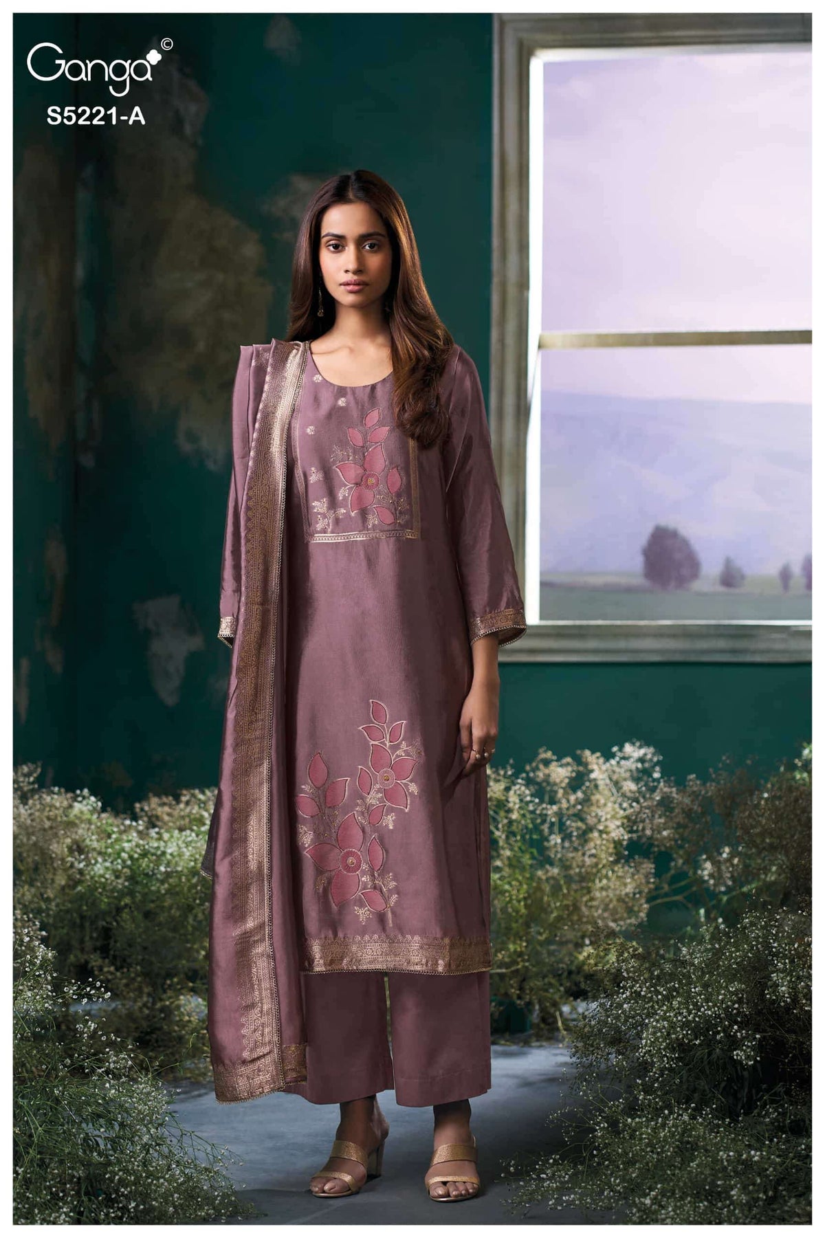 Ganga Fashion Krishvi 5221 Woven Silk Jacquard Designer Dress Material