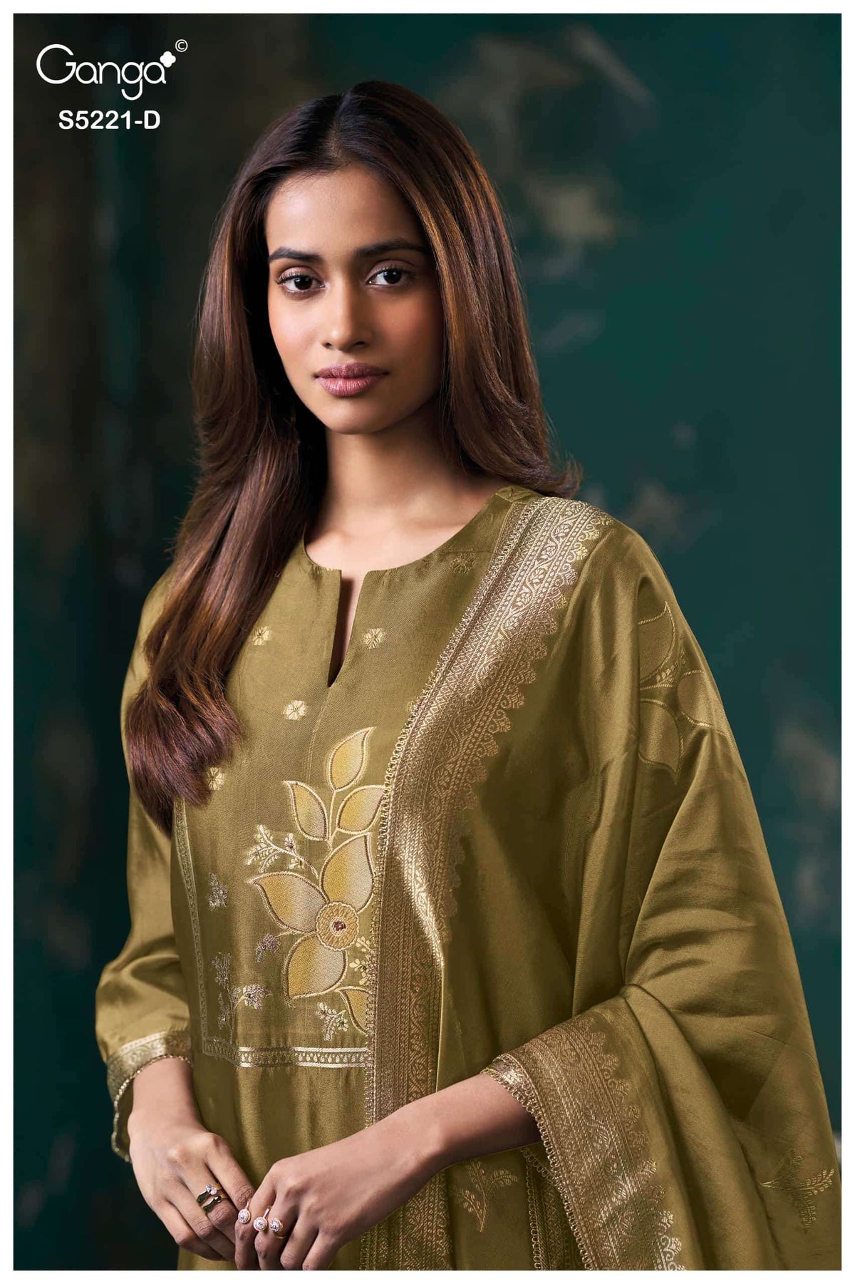 Ganga Fashion Krishvi 5221 Woven Silk Jacquard Designer Dress Material