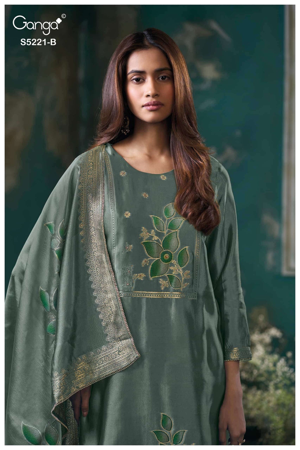 Ganga Fashion Krishvi 5221 Woven Silk Jacquard Designer Dress Material
