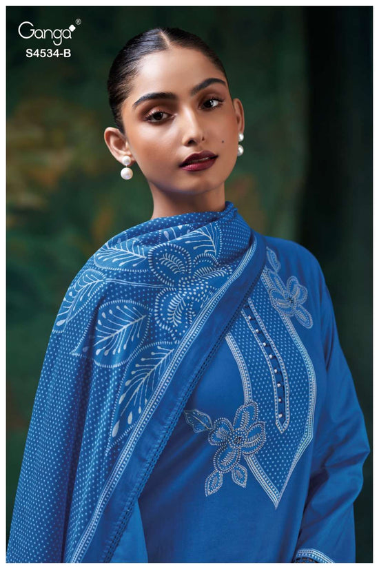 Ganga Fashion Kritvi 4534 Cotton Printed Dress Material Wholesale - Amrah Wholesale