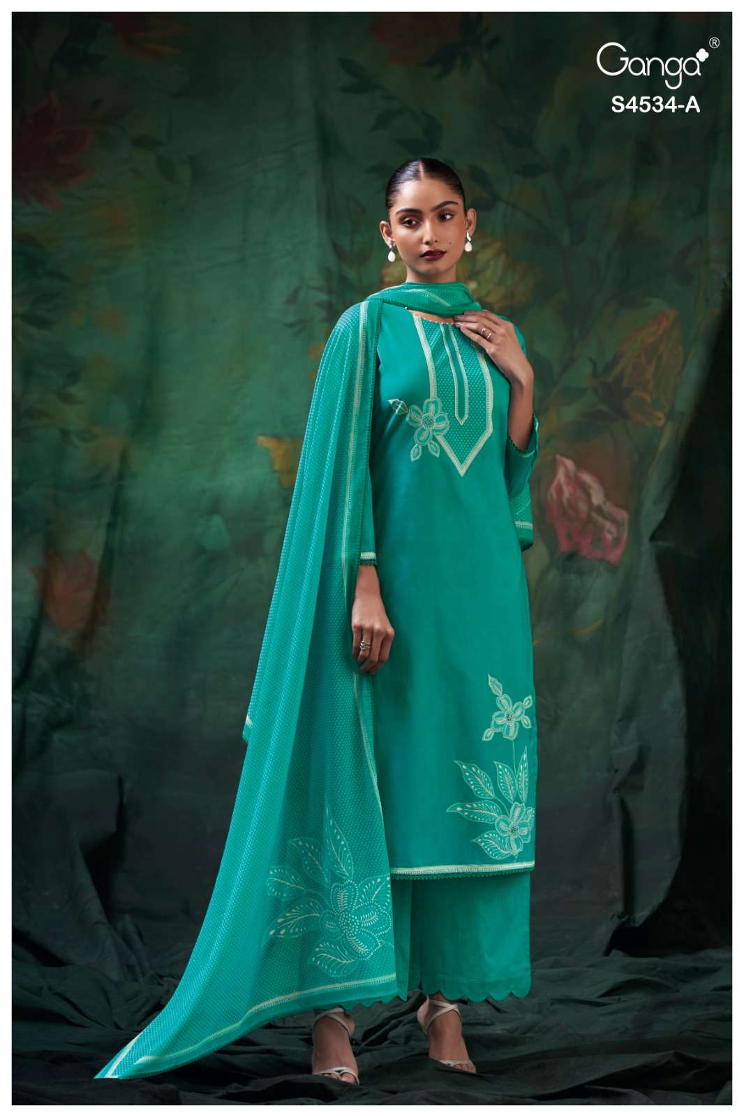 Ganga Fashion Kritvi 4534 Cotton Printed Dress Material Wholesale - Amrah Wholesale
