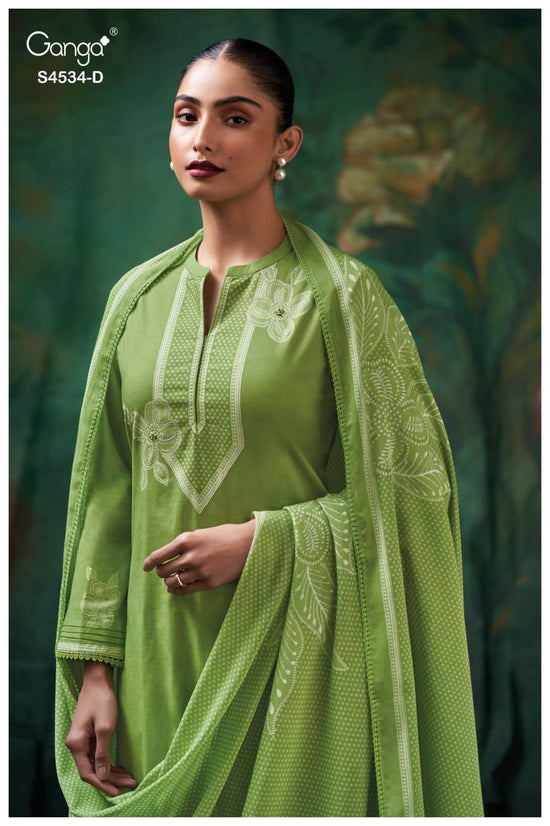 Ganga Fashion Kritvi 4534 Cotton Printed Dress Material Wholesale - Amrah Wholesale
