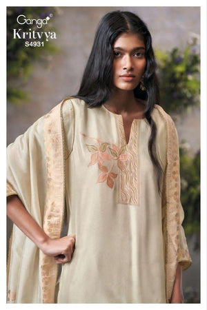 Ganga Fashion Kritvya 4931 Pure Viscose Woven Silk Designer Dress Material