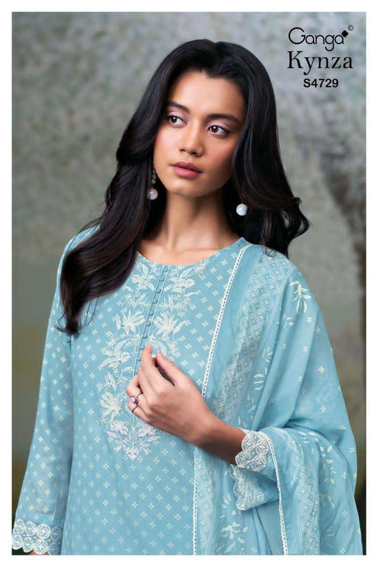Ganga Fashion Kynza 4729 Premium Bemberg Designer Dress Material - Amrah Wholesale