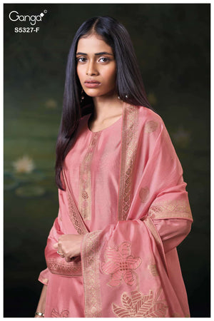Ganga Fashion Kyoko 5327 Premium Silk Jacquard Handwork Suit