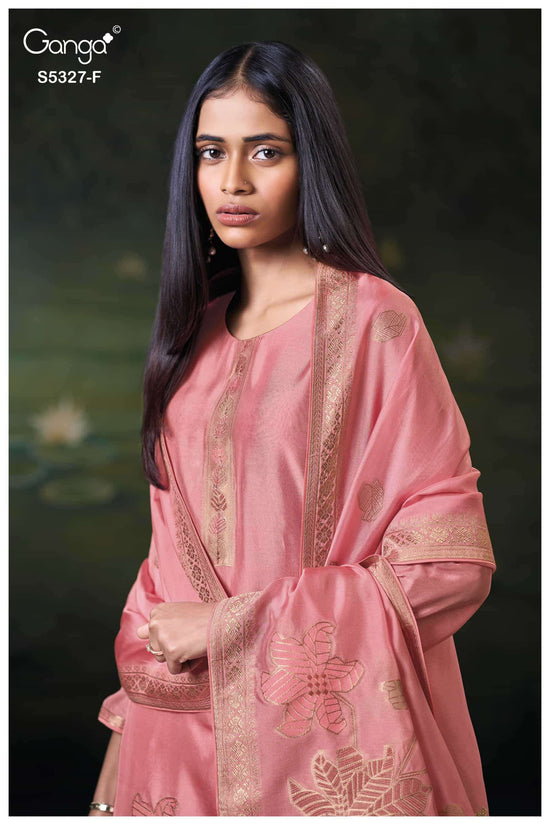Ganga Fashion Kyoko 5327 Premium Silk Jacquard Handwork Suit