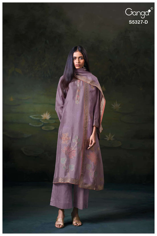 Ganga Fashion Kyoko 5327 Premium Silk Jacquard Handwork Suit