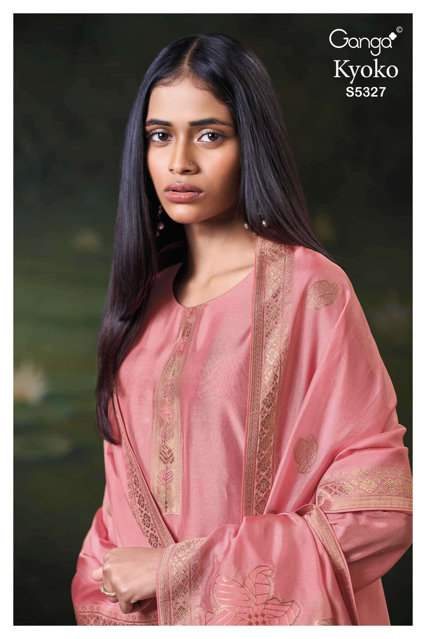 Ganga Fashion Kyoko 5327 Premium Silk Jacquard Handwork Suit