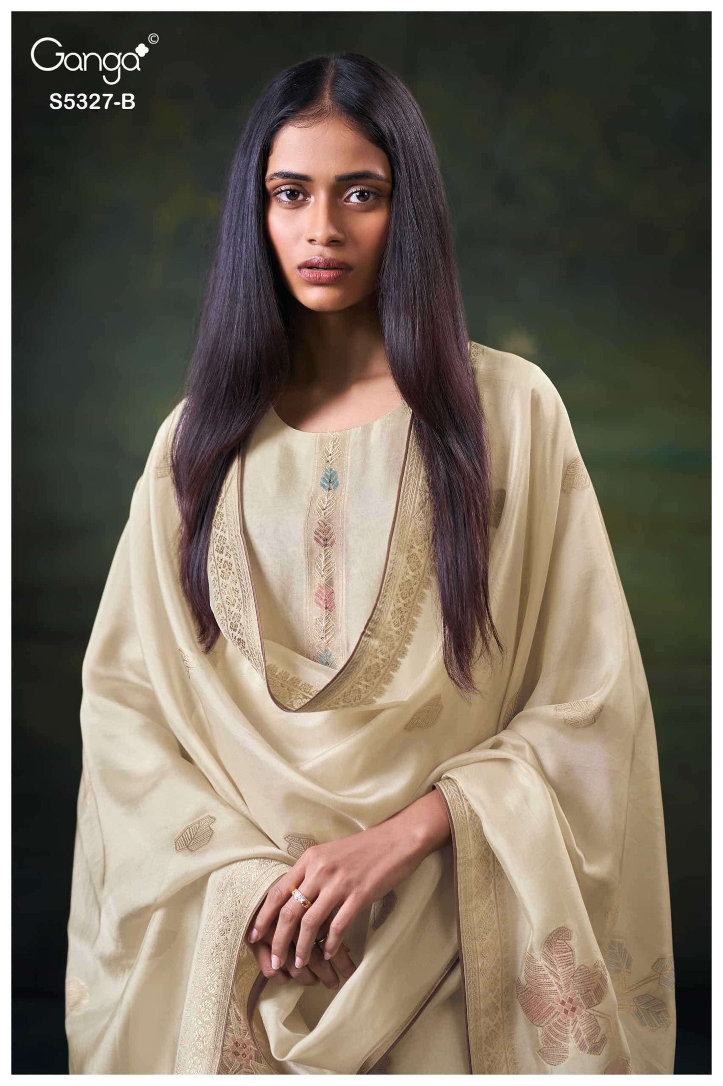 Ganga Fashion Kyoko 5327 Premium Silk Jacquard Handwork Suit