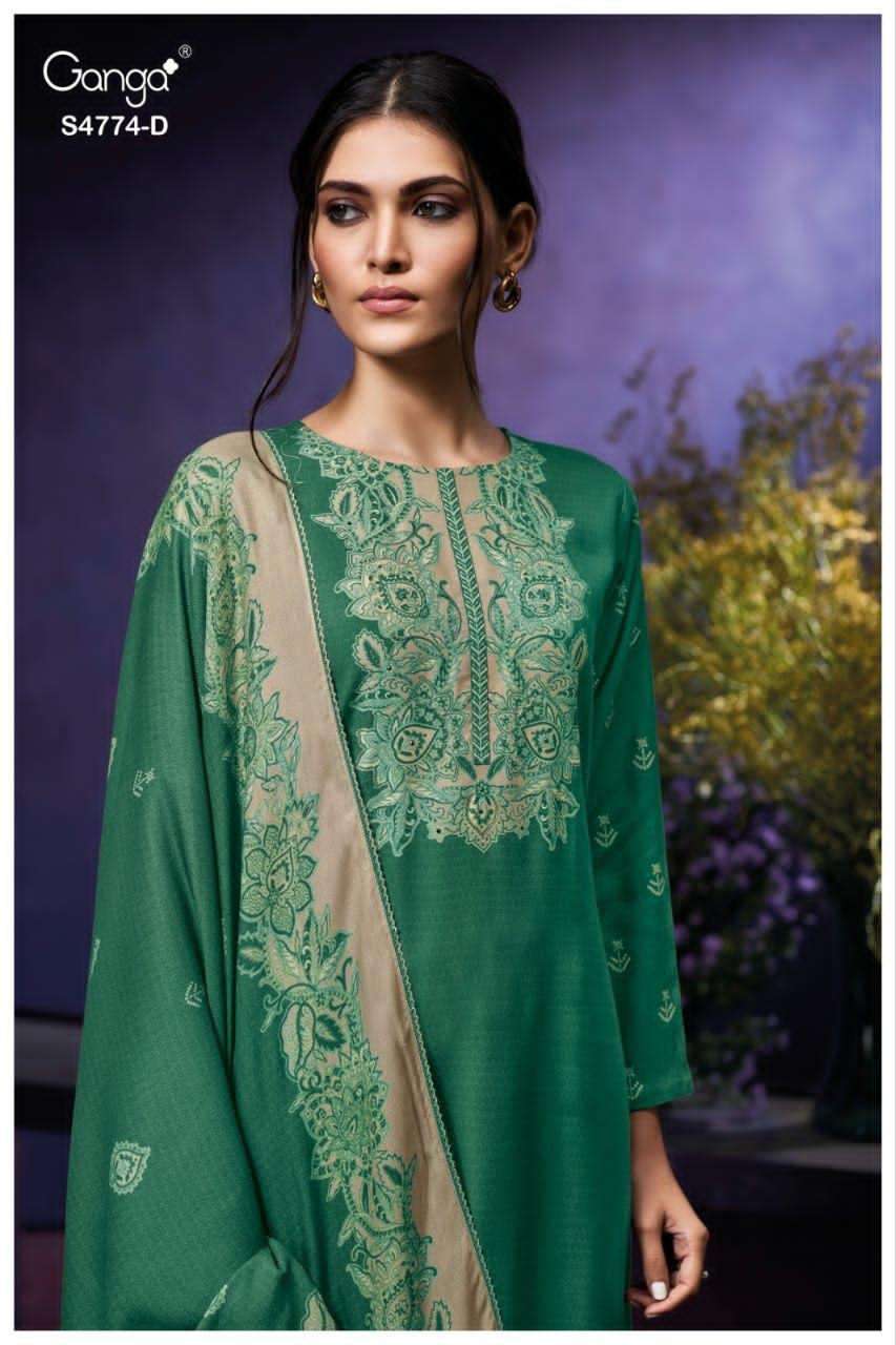 Ganga Fashion Larya 4774 Cotton Dress Material - Amrah Wholesale