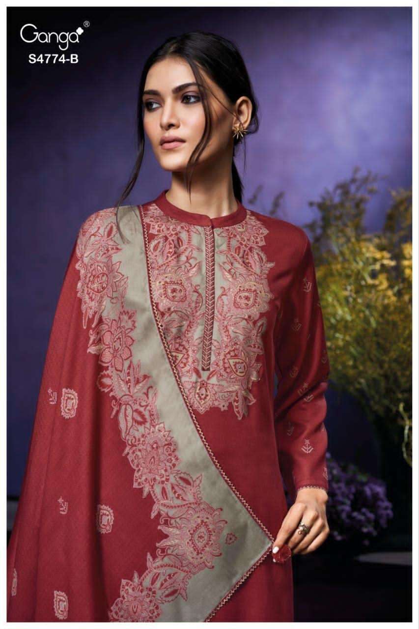Ganga Fashion Larya 4774 Cotton Dress Material - Amrah Wholesale