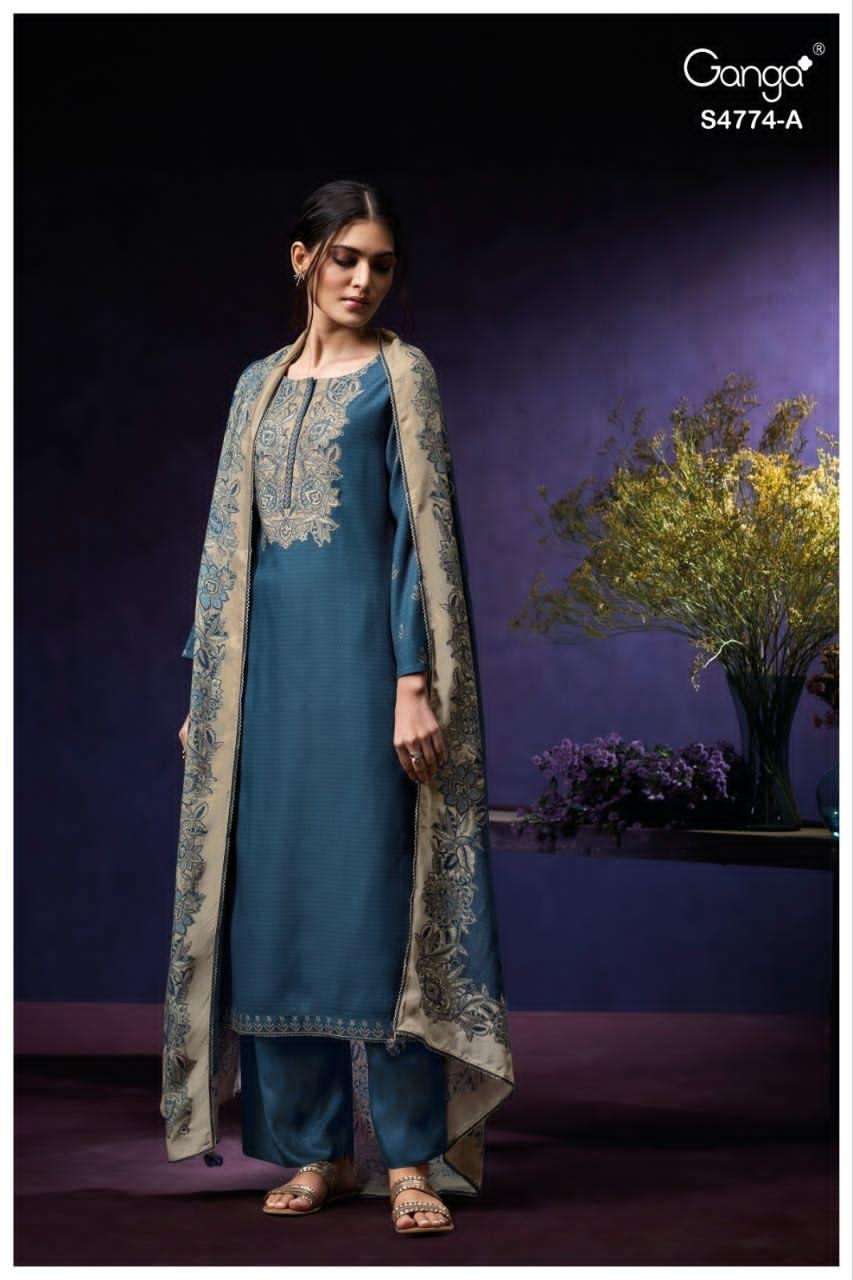 Ganga Fashion Larya 4774 Cotton Dress Material - Amrah Wholesale