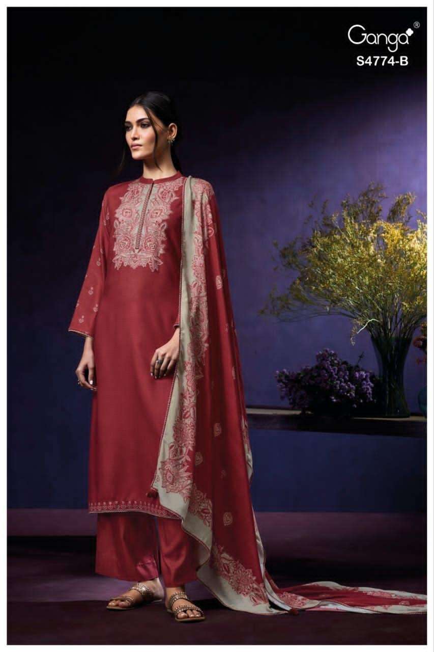 Ganga Fashion Larya 4774 Cotton Dress Material - Amrah Wholesale