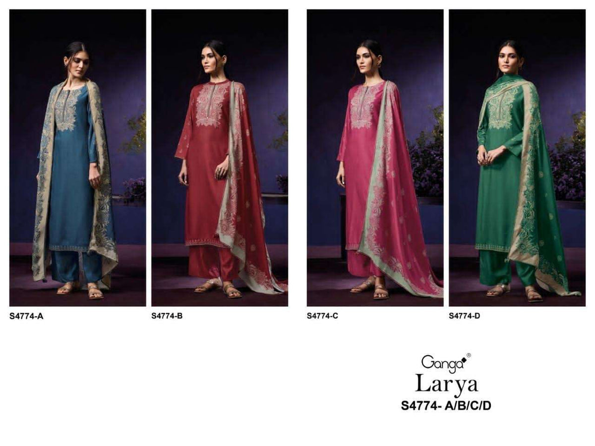 Ganga Fashion Larya 4774 Cotton Dress Material - Amrah Wholesale