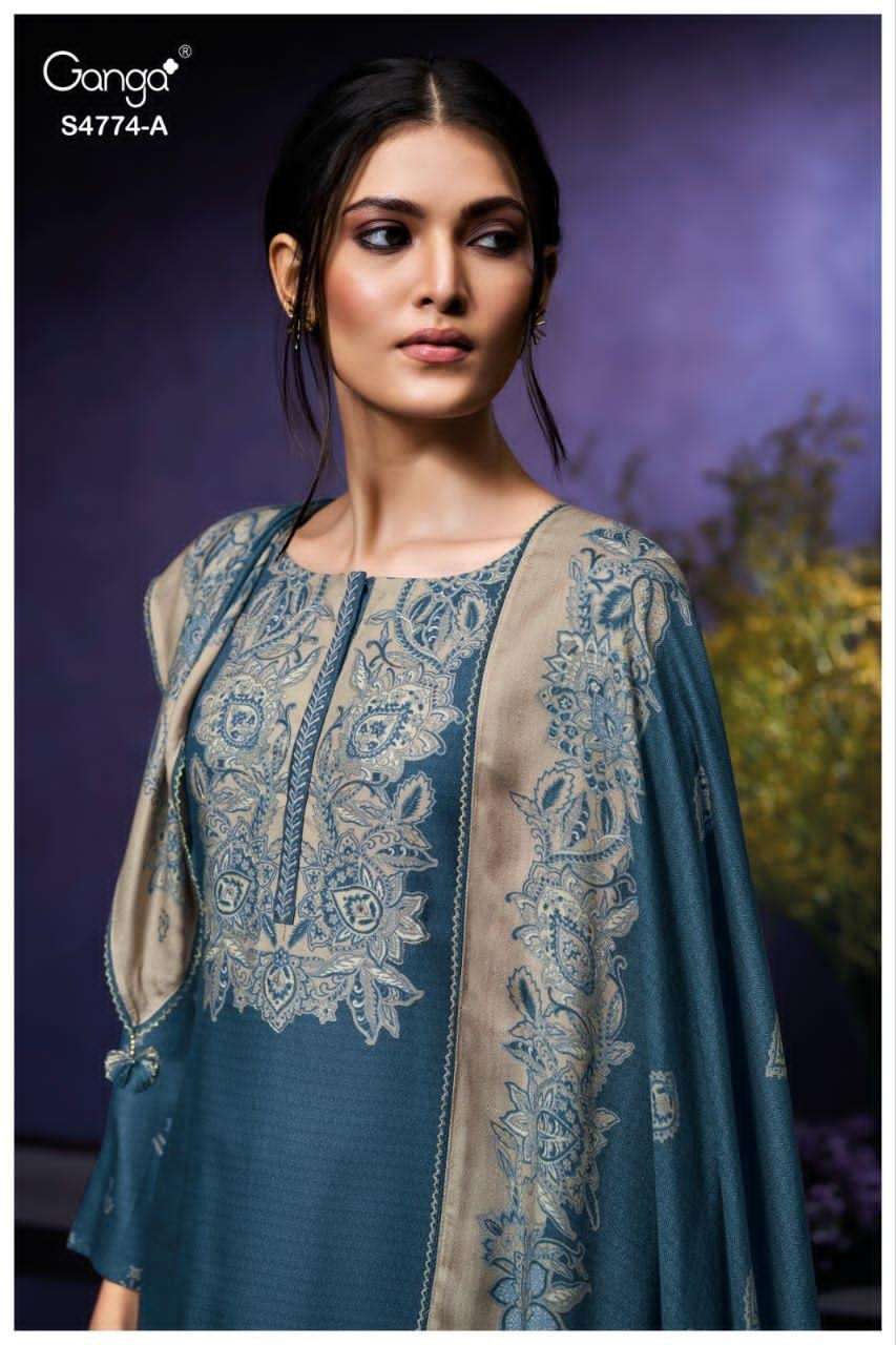 Ganga Fashion Larya 4774 Cotton Dress Material - Amrah Wholesale