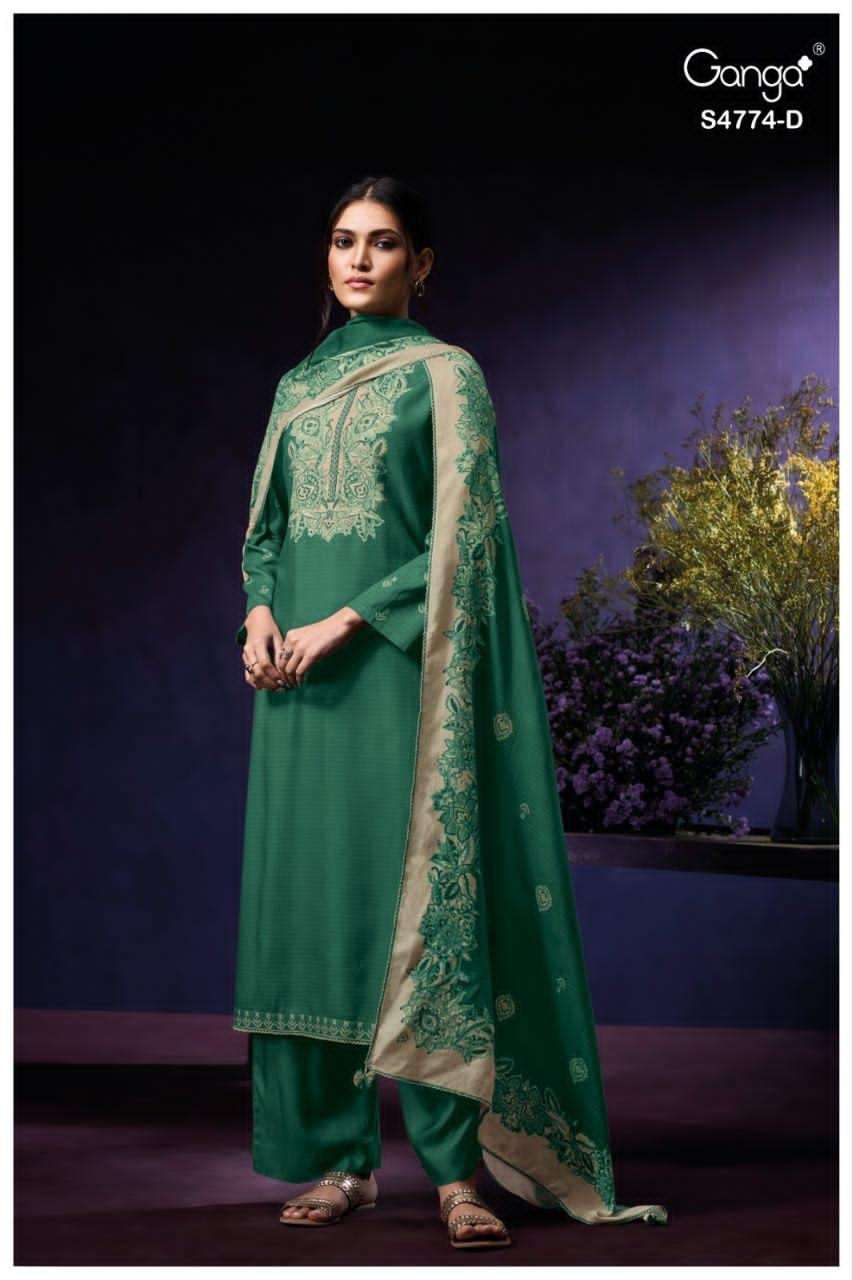 Ganga Fashion Larya 4774 Cotton Dress Material