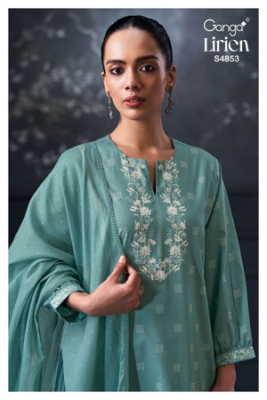 Ganga Fashion Lirien 4853 Premium Cotton Dress Material Collection