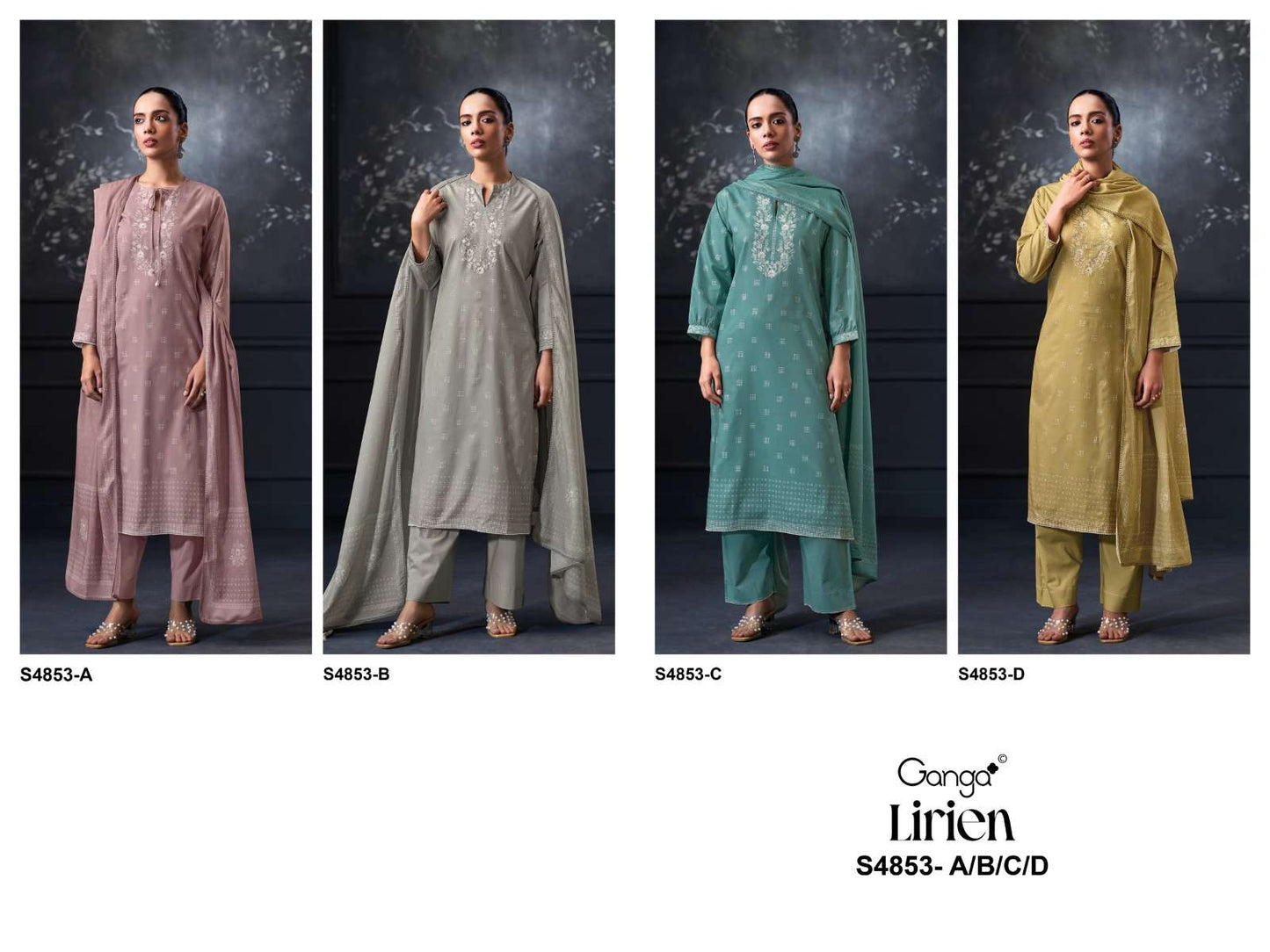 Ganga Fashion Lirien 4853 Premium Cotton Dress Material Collection