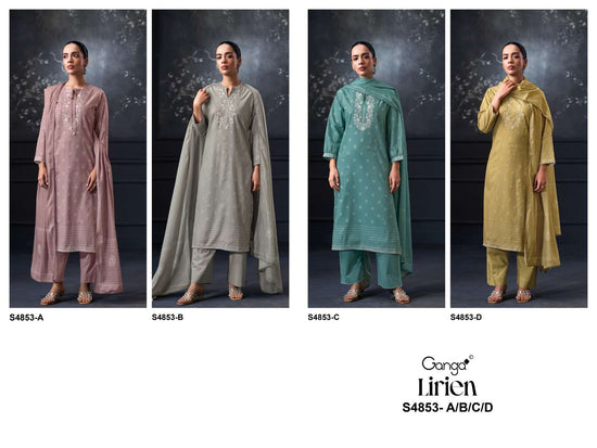 Ganga Fashion Lirien 4853 Premium Cotton Dress Material Collection