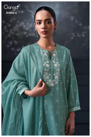 Ganga Fashion Lirien 4853 Premium Cotton Dress Material Collection