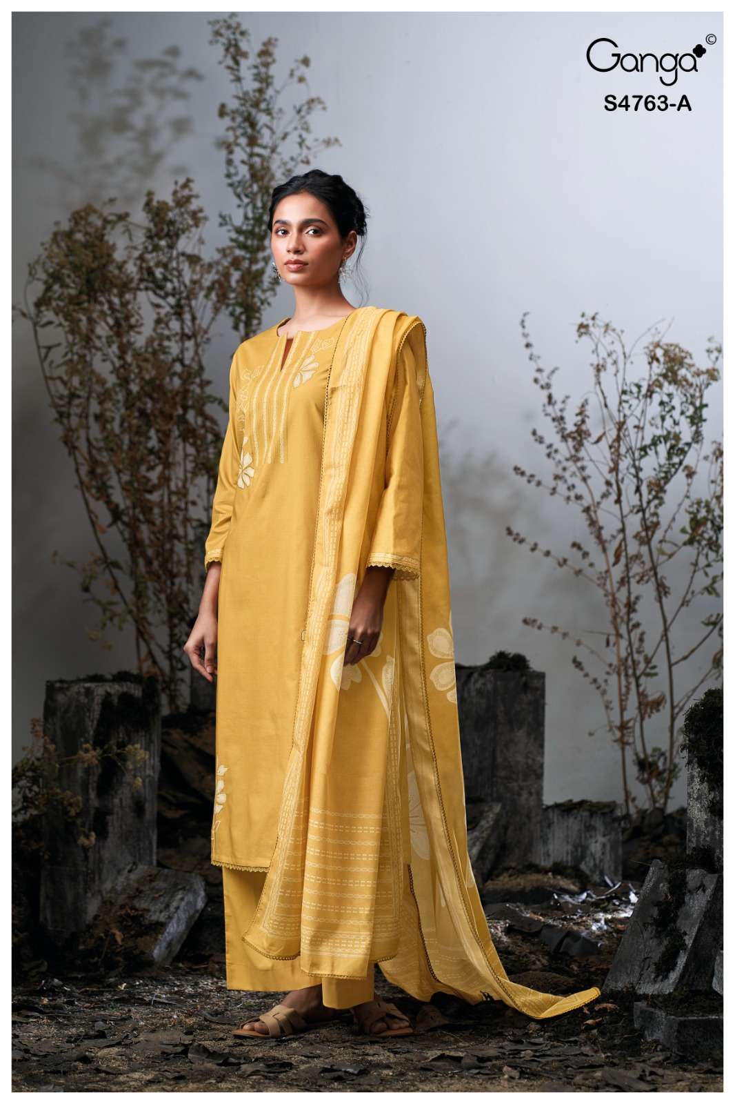 Ganga Fashion Liyanshi 4763 Cotton Dress Material - Amrah Wholesale
