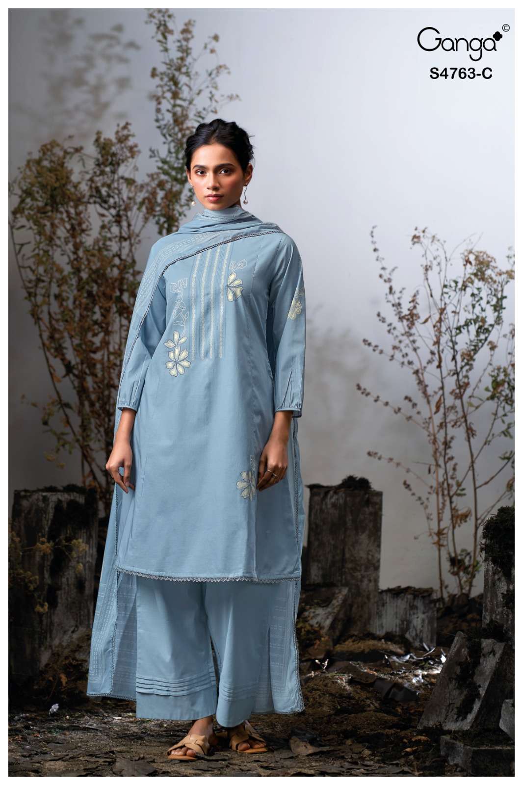 Ganga Fashion Liyanshi 4763 Cotton Dress Material - Amrah Wholesale