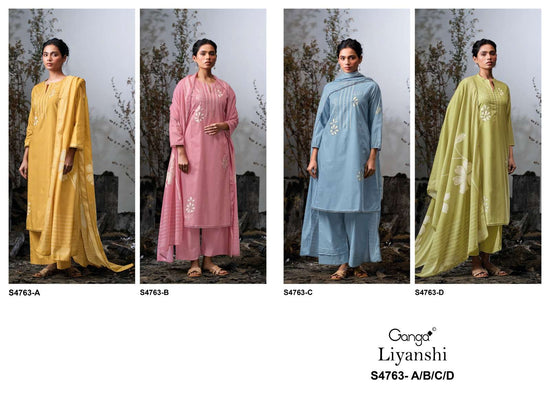 Ganga Fashion Liyanshi 4763 Cotton Dress Material - Amrah Wholesale