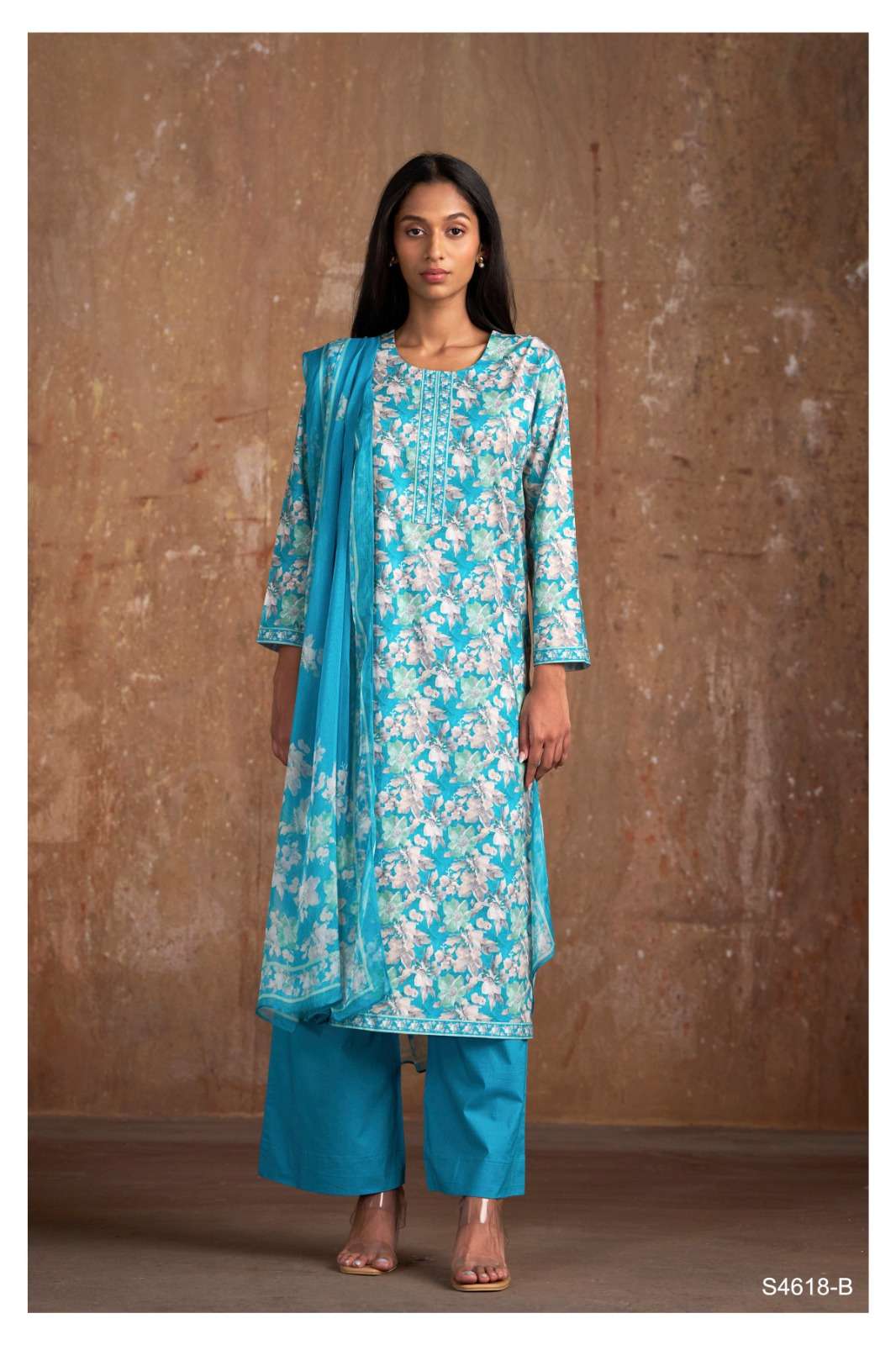 Ganga Fashion Lohita 4618 Cotton Dress Material Wholesale Surat - Amrah Wholesale