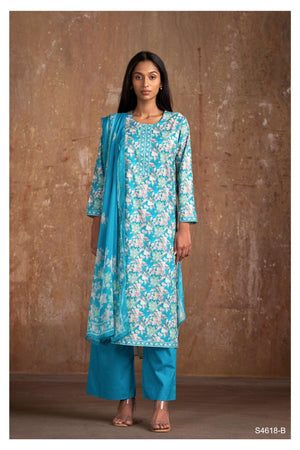 Ganga Fashion Lohita 4618 Cotton Dress Material Wholesale Surat - Amrah Wholesale