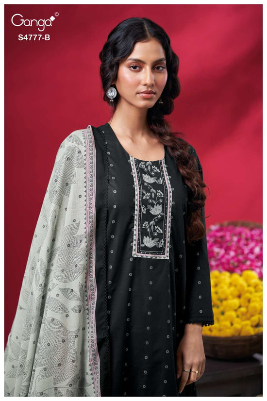 Ganga Fashion Lorael 4777 Premium Cotton Embroidery Designer Dress Material - Amrah Wholesale